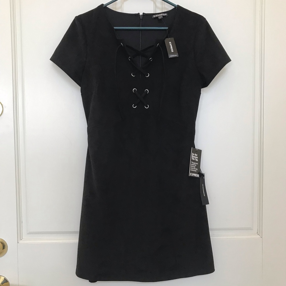 Express Black Suede Dress